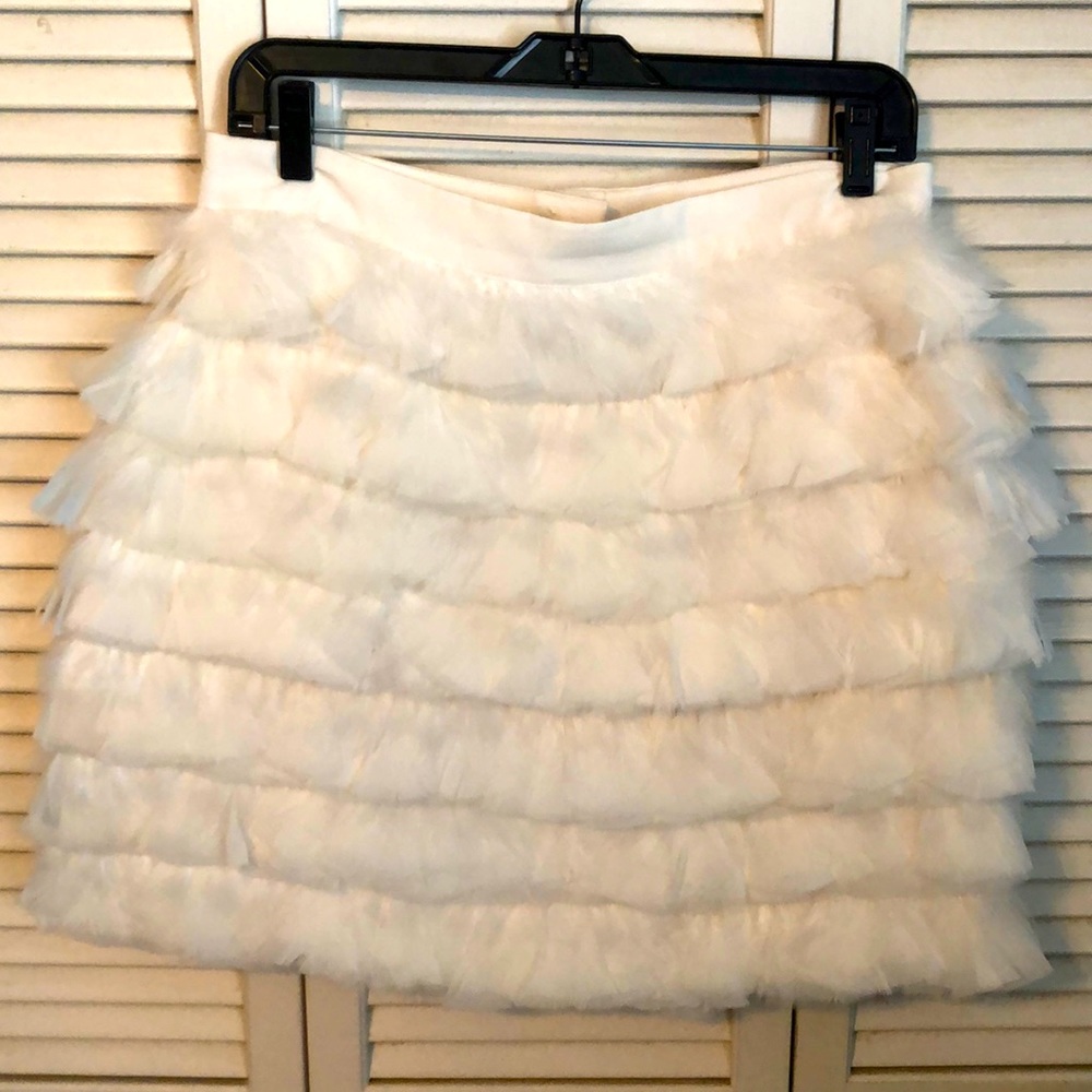 Club Monaco Feather Mini Skirt